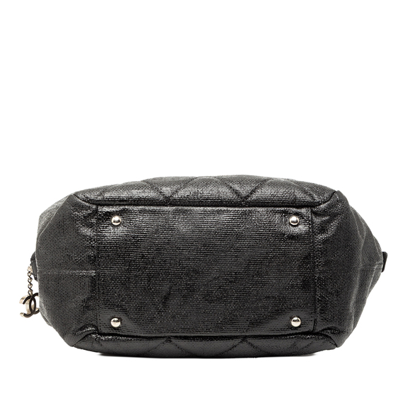 Pre-Loved Chanel Quilted Coated Canvas Paris Biarritz Bowler Bag - Picture 3 of 7